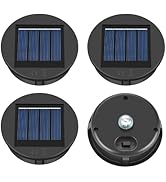 ELUTENG Solar Light Replacement Top 4 Pack (Top Size 3.15 inch, Bottom Size 2.76 inch) LED Solar ...