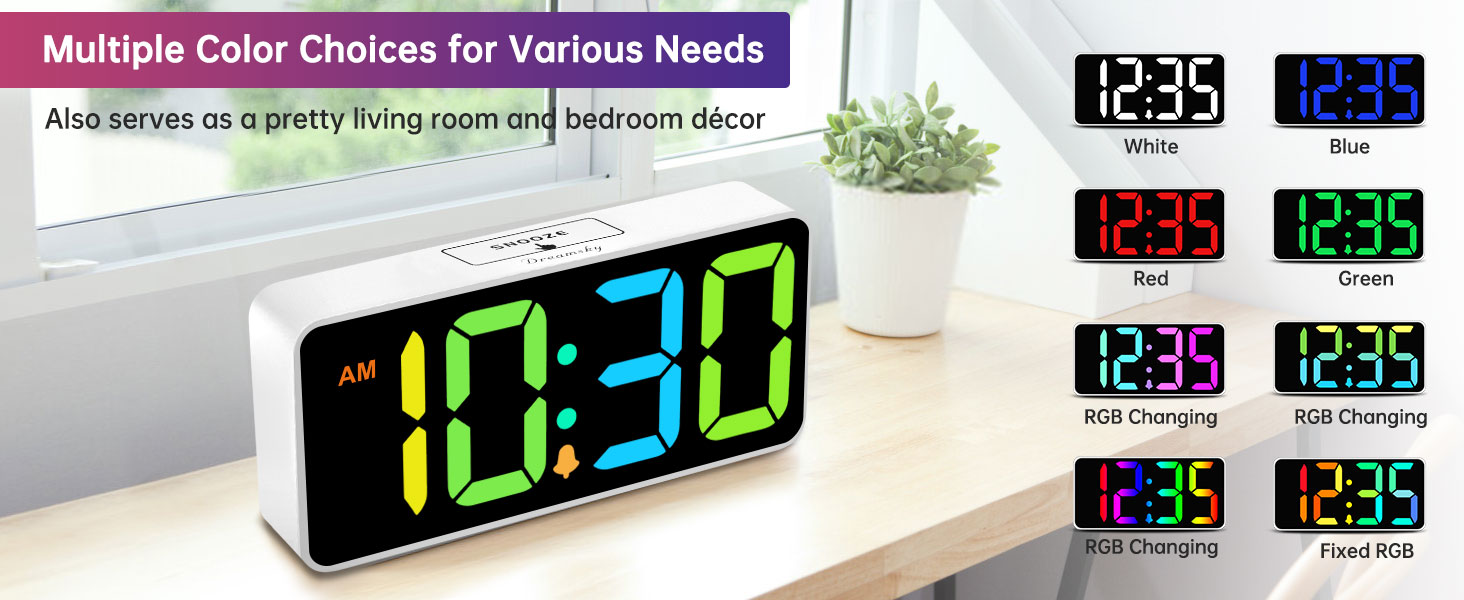 rgb bedroom clock