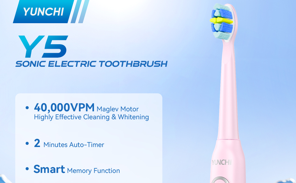 Y5 pink electric toothbrush