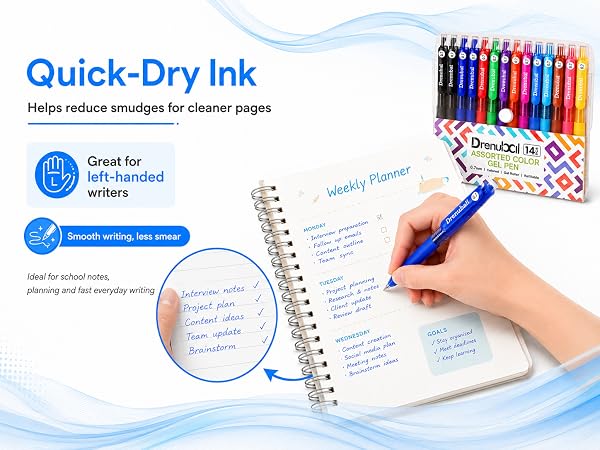 Drenubal 14 Pack Colored Gel Pens