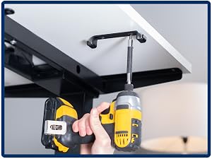 INSTALL BRACKETS TO DESK