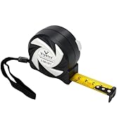 Tape Measure with Auto-Lock, 16FT/5M Professional Measuring Tape & Painters Tape, Metric Measurin...