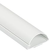 D-Line Cord Hider Wall Mounted TV, Cable Raceway, Desk Cable Management, Cord Cover Wall, Decorat...