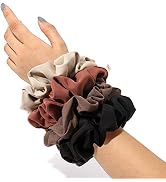 Scrunchies Hair Ties Big Large Scrunchie for Girls Women Thick Hair Cute Hairties Jumbo Scrunchy ...