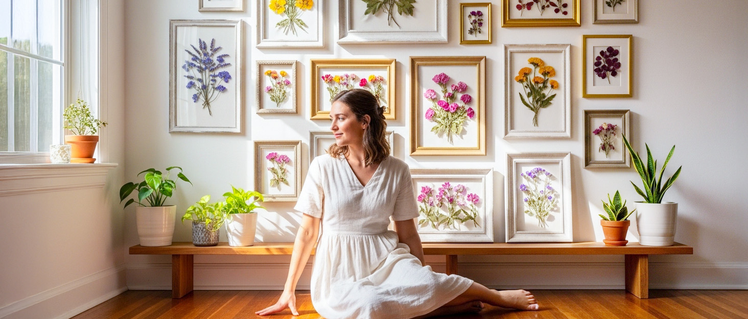 pressed flower art