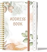 Address Book with Alphabetical Tabs - Small Address Book Spiral with Address Contacts, Special Da...