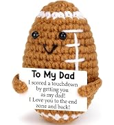 2026 Father Day Funny Positive Birthday Gift for Dad from Daughter Son, Mini Handmade Crochet Foo...