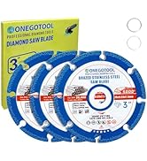 ONEGOTOOL 3 inch Diamond Cutting Wheels for Angle Grinder Discs Metal Saw Blades Applied to Stain...
