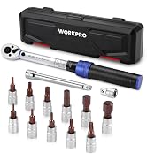 WORKPRO 1/4-inch Drive Click Torque Wrench, Inch Pound Bike Torque Wrench Set, Dual-Range 20-240 ...
