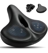APECYC Oversized Bike Seat, Mens Wide Bike Saddle, 12.6‘’ Bicycle Seat with Thick High-Density Fo...
