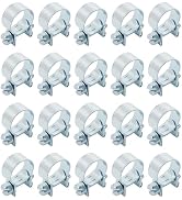 20PCS 9/16"-5/8" Small Hose Clamps,Adjustable Fuel Line Clamp for OD 5/8 Heater Hose Radiator Fue...