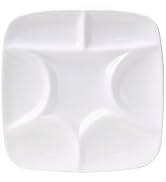 MEEDEN 7-Well Square White Ceramic Artist Paint Palette for Watercolor Gouache Acrylic Oil Painti...