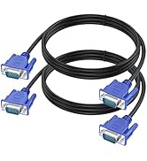 URELEGAN VGA Cable 3 Feet, VGA to VGA Cables 1080P Full HD Male to Male Cord HD15 for Computer PC...