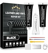 STARTSO WORLD Black Leather Repair Kit, Vinyl Repair kit for Car Interiors, Furniture, Couches, C...