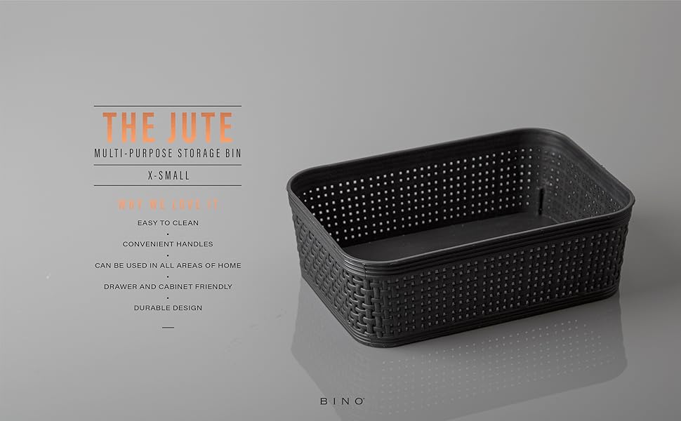 BINO Woven Plastic Storage Basket wicker basket storage bin