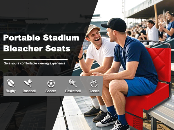cushioned stadium seats with back support