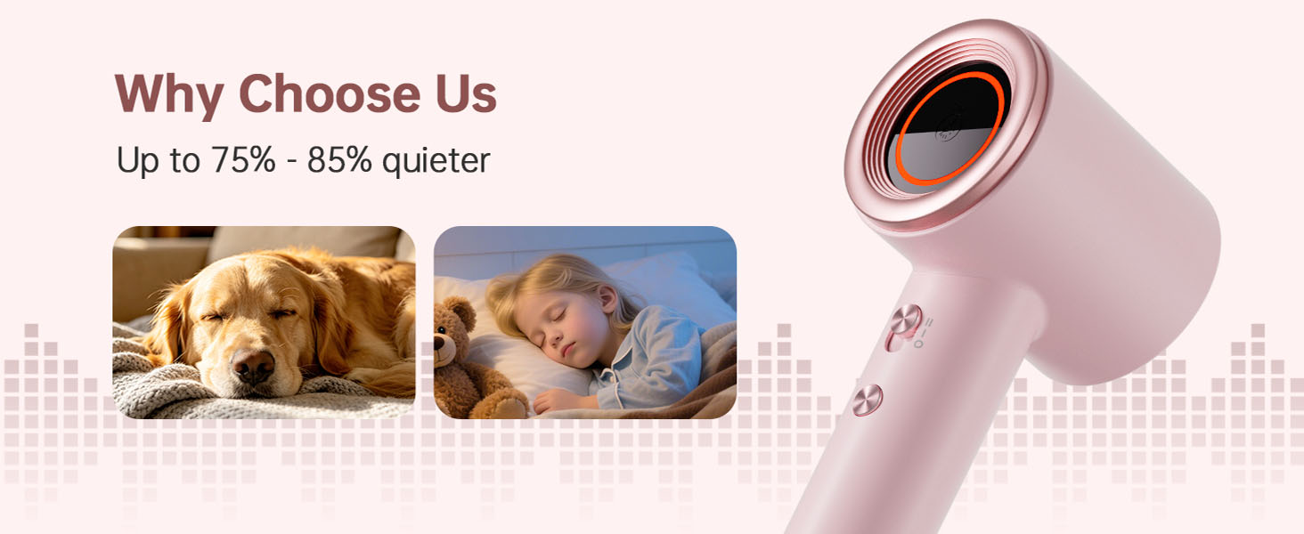 Quiet hair dryer