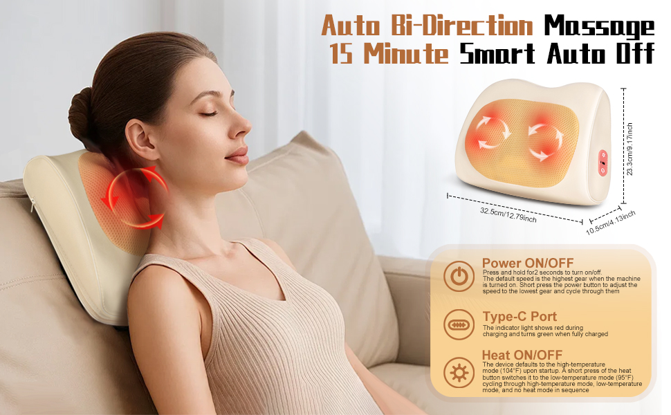 Shiatsu Back and Neck Massager with Heat