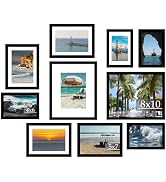 JCJMY 10 Packs Picture Frames Collage Wall Decor for Wall Hanging or Tabletop, 8x10, 5x7, 4x6 Mul...