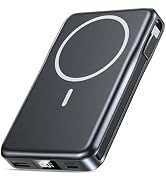 Magnetic Portable Charger 10000mAh, 20W Power Bank with Built in Cable | 20W Fast Charging for Ma...