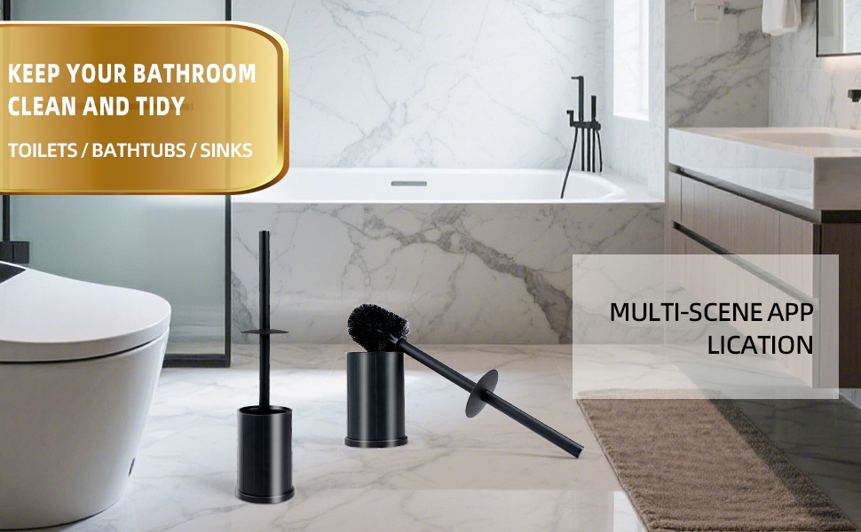 toilet brushes for bathroom with holder