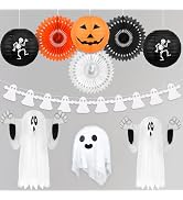 KatchOn, Halloween Party Hanging Decorations Set - Pack of 10 | Halloween Ghost Garland | Hallowe...