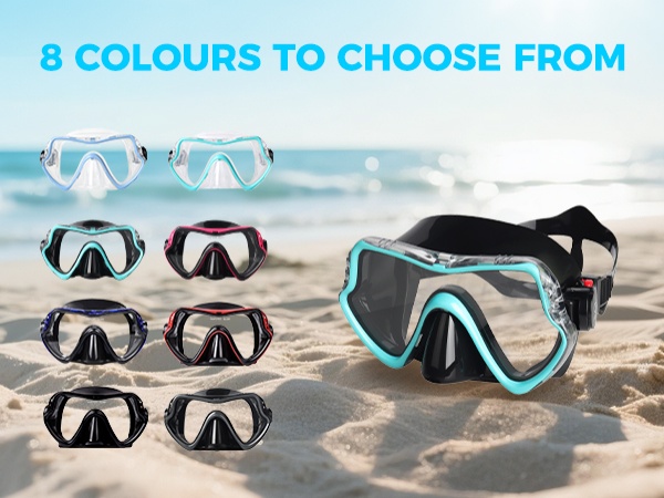 Swim Goggles Adult with Nose Cover, Clear Diving Mask Wide View Swim Mask for Men Women Youth