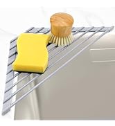 MERRYBOX Triangle Roll Up Dish Drying Rack Over The Sink, 2024 Anti-Rust Sink Drying Rack with Fu...