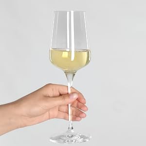 22oz Crystal Wine Glasses - Set of 2 Elegant Tall Red & White Wine Clear Stemmed Glass Drinkware w/