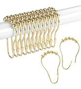 Ansxiy Shower Curtain Hooks Rings, Rustproof Metal Shower Curtain Rings for Bathroom Shower Rods ...