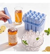 Mmkszaee 12 Individual Lidded Silicone Ice Cube Trays, Easy Release | 2-in-1 individual lidded mo...