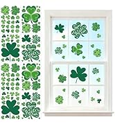 106 PCS St Patricks Day Window Clings, 8 Sheets Reusable Static Cling Stickers for Glass Window, ...