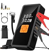 Preciva 8000mAh Jump Starter - 8000A Peak Car Battery Charger with Smart Air Compressor (150PSI),...