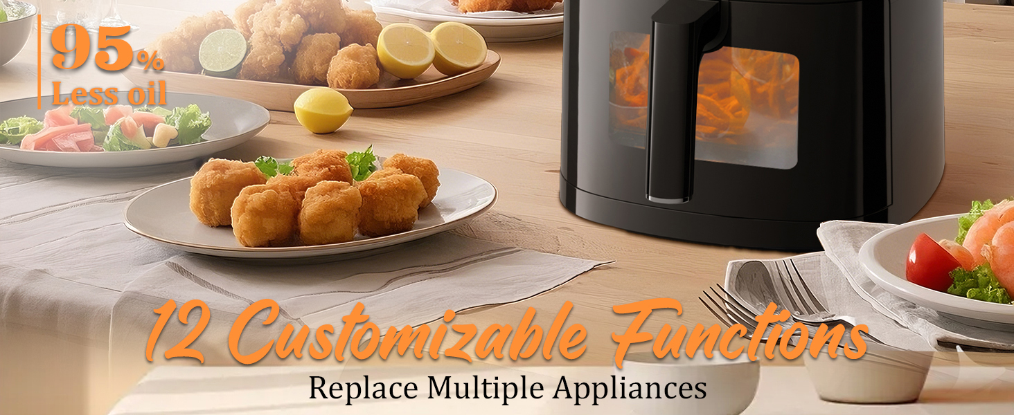 Guilt-Free Crunch: Enjoy delicious meals with up to 95% less oil!