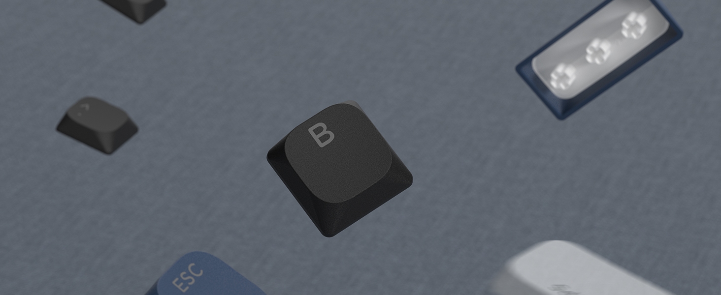 Low Profile Keycaps - PBT Shine Through Keycaps for Mechanical Keyboard Custom Key caps