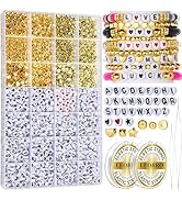 LEOBRO Letter Beads for Bracelets Making Kit, Letter Beads, Alphabet Bead Friendship Bracelet Kit...