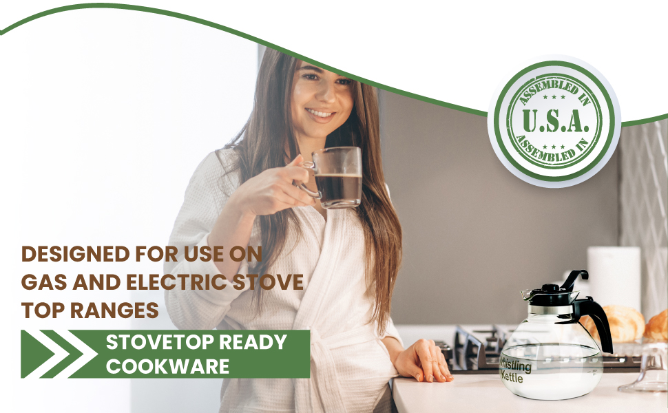 water kettle stovetop whistling coffee pitcher pour over tea for stove top borosilicate glass pot