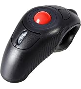 EIGIIS 2.4G Ergonomic Trackball Finger Handheld USB Wireless Mouse for PC Laptop Mac Left and Rig...