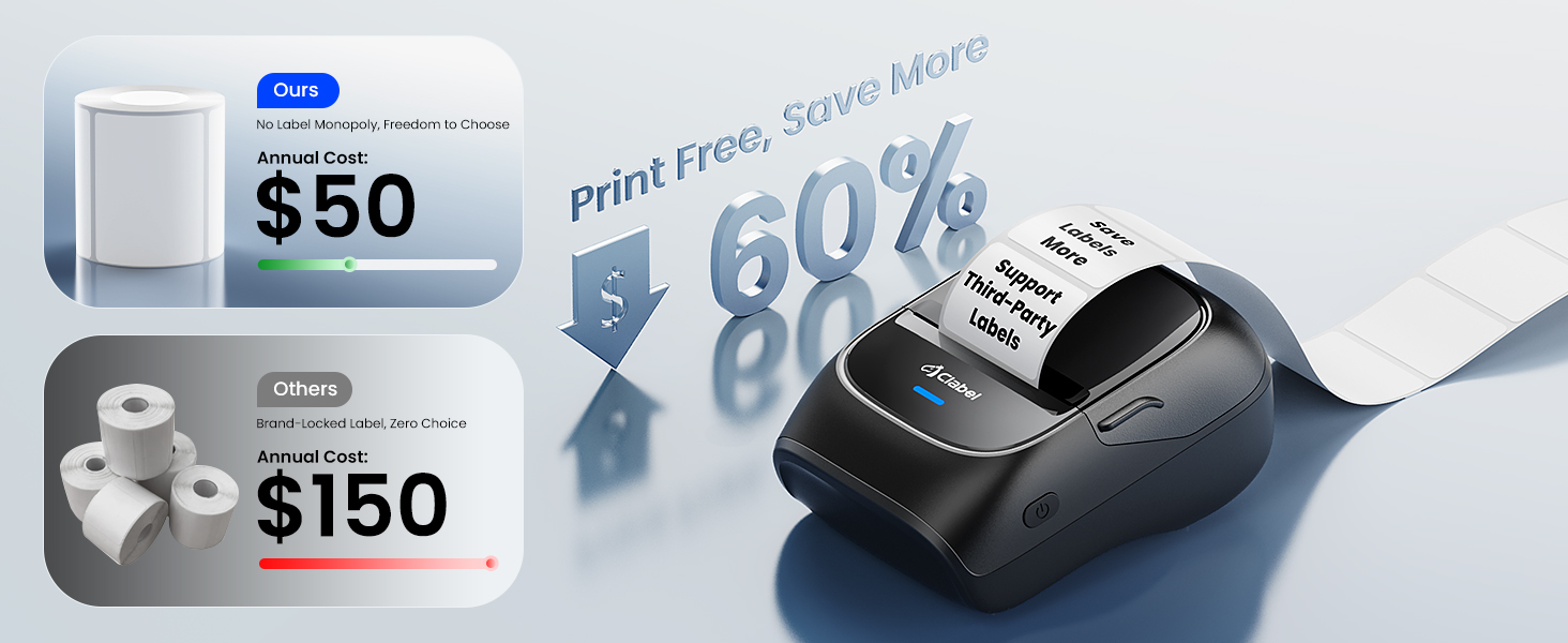 clabel mini label printer support third party labels