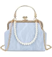 Energather Crossbody Bags for Women, Elegant Pearl Evening Clutch Purse, Kiss Lock Ladies Handbag...
