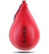 Redipo Superior Boxing Speed Bag - PU Leather Speed Punching Ball - Heavy Duty Hanging Swivel Bal...