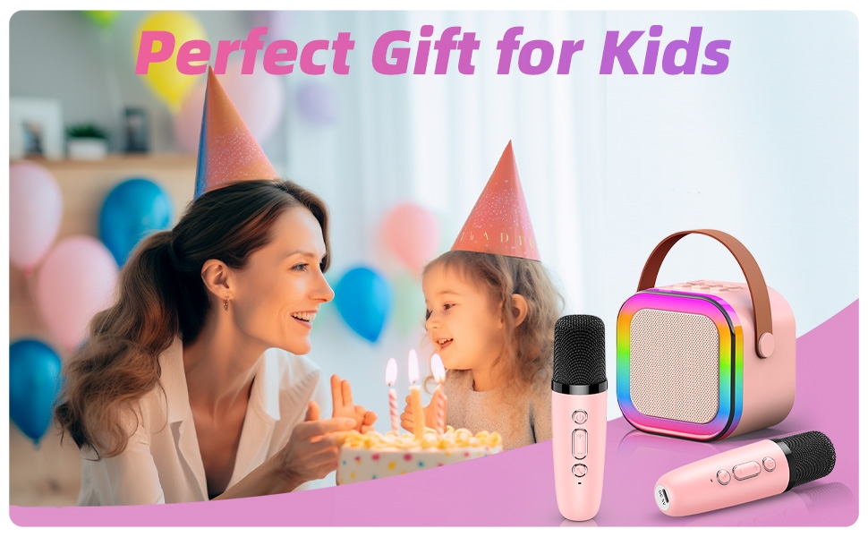 for Girls 4, 5, 6, 7, 8, 9, 10, 12 Year Old Karaoke Toys Birthday Gifts Home Party