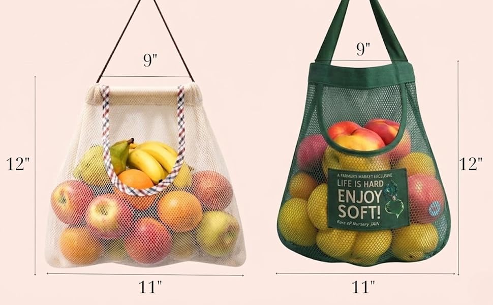 reusable produce bags; onion bag; mesh produce bag; potato and onion storage; onion bag; mesh bag