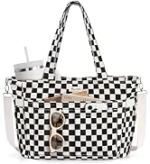 Bagstellar Corduroy Tote Bag for Women, 17 Pockets Laptop Work Tote Bag Lightweight Teacher Nurse...