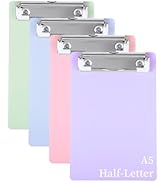 Small Clipboards 6" X 9" Mini Clipboards 4-Pack Portable A5 Size Half Letter Menu Pads Receipt Cl...