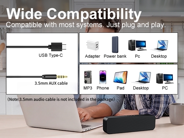 Wide compatibility computer speaker