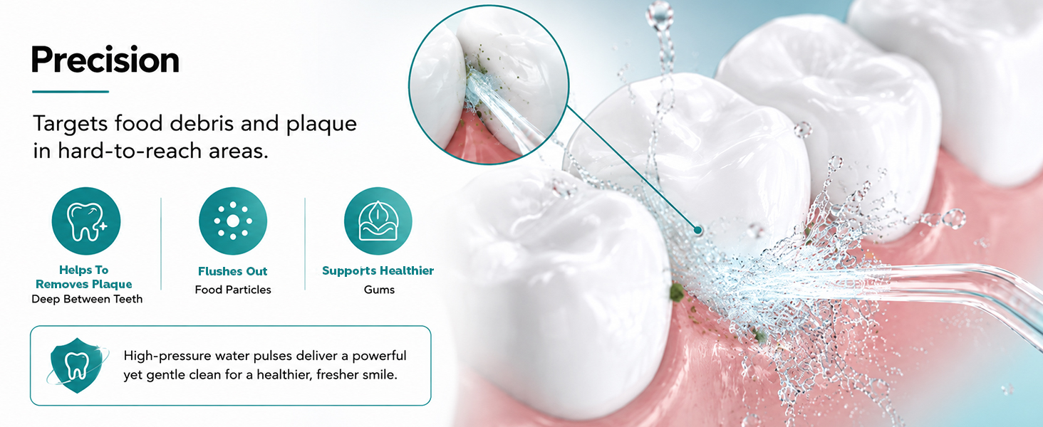 SimpliCare F5052 cordless water flosser for daily oral care and deep cleaning