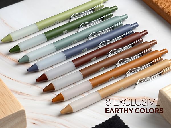 ournaling pens no bleed muted pastel pens natural color gel pens