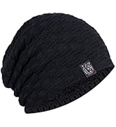 Andiker Men Winter Knit Hat, Beanie Cap with Warm Fleece Lined