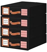 LHZK Sheet Organizers and Storage 4 Pack, Foldable Bed Sheet Organizers and Storage (Queen & King...